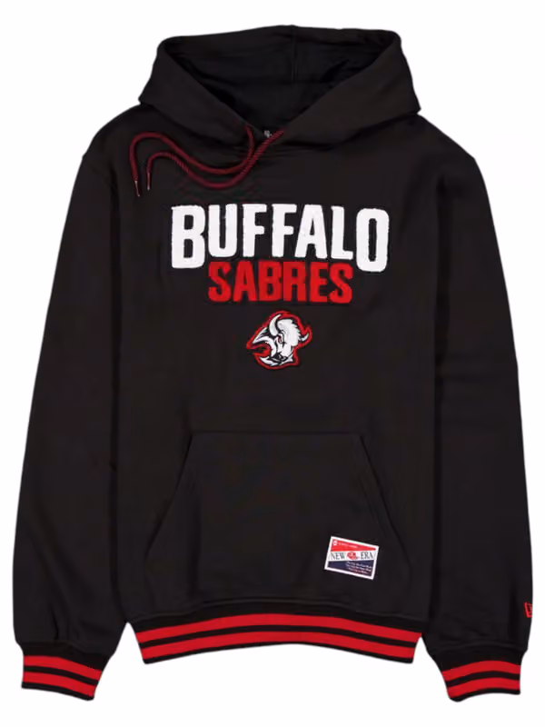 Buffalo Sabres Felt Logo Throwback NHL Hoodie Black view 1
