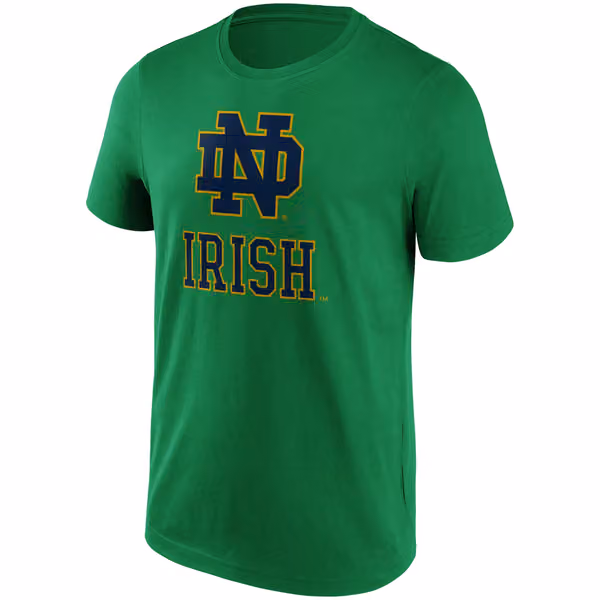 Notre Dame Fighting Irish Primary Logo NCAA T-Shirt Green view 1