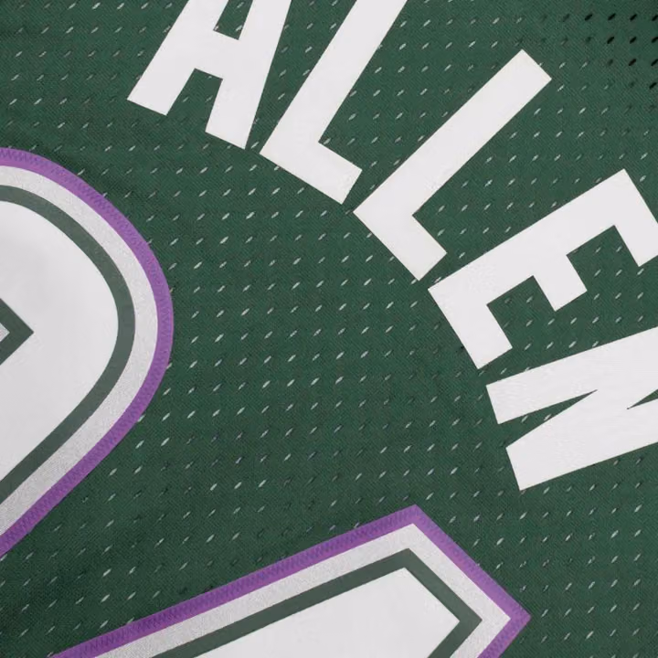 Ray Allen #34 Milwaukee Bucks 1996-97 Mitchell & Ness Swingman NBA Jersey Green view 5