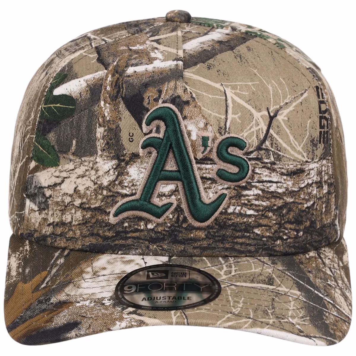 Oakland Athletics MLB Realtree FASHION CORE New Era 9FORTY A-Frame detail view