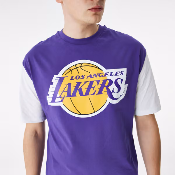 Los Angeles Lakers Color Insert New Era Oversized NBA T-Shirt view 3