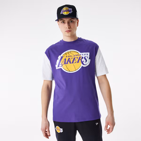Los Angeles Lakers Color Insert New Era Oversized NBA T-Shirt view 1