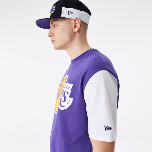 Los Angeles Lakers Color Insert New Era Oversized NBA T-Shirt view 4