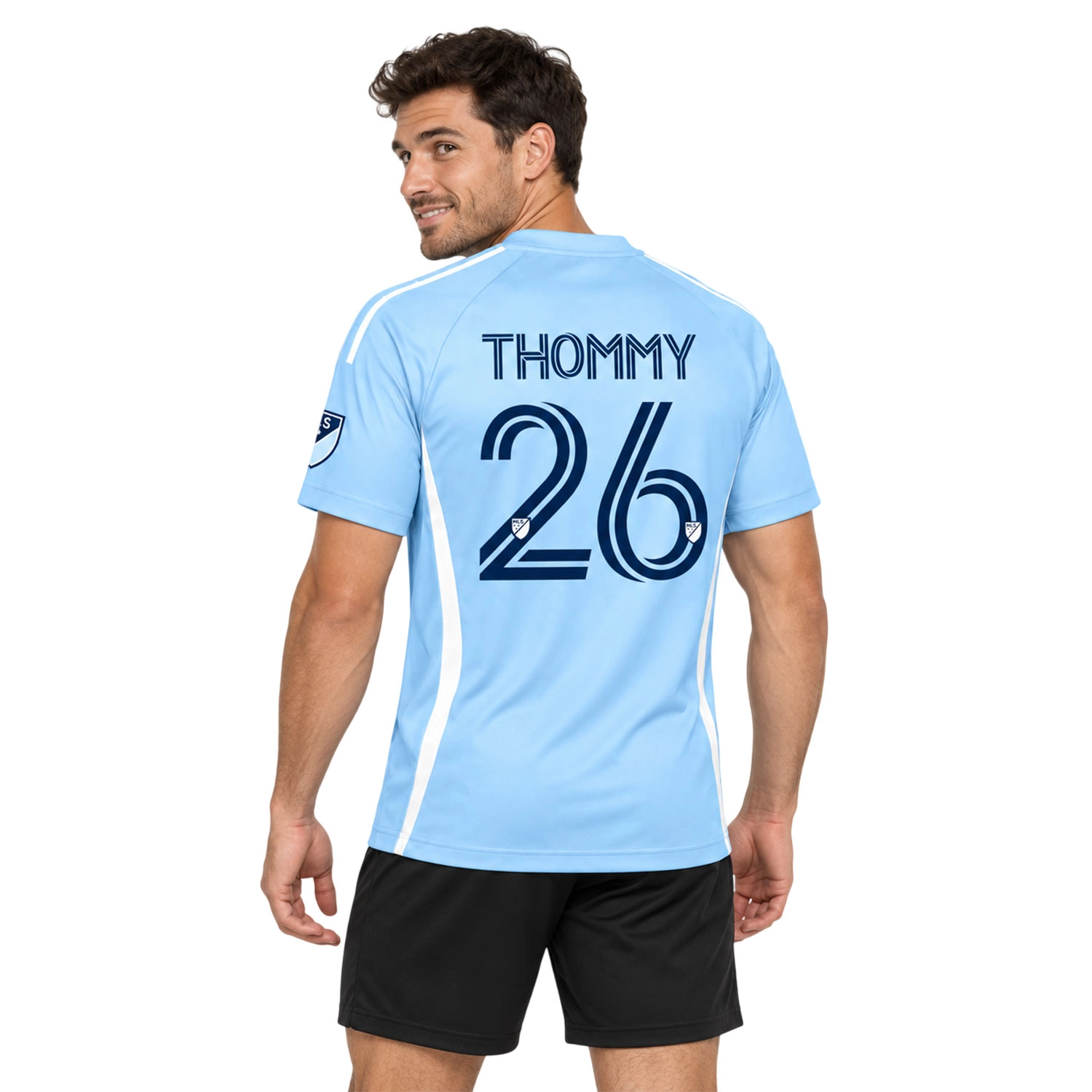 Erik Thommy Sporting KC Jersey Vibrant Light Blue