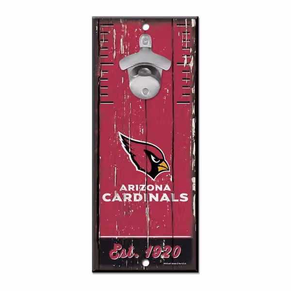 Arizona Cardinals NFL Bottle Opener Sign view 1