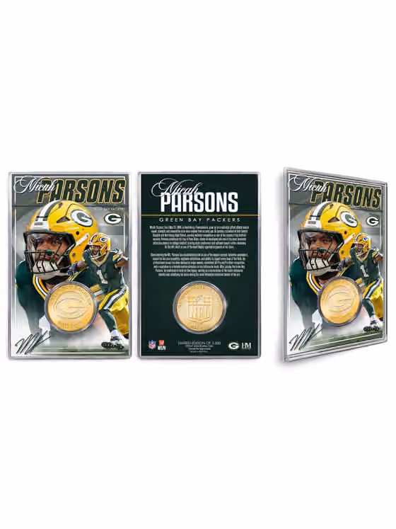 Micah Parsons Green Bay Packers Acrylic Bronze NFL Coin Card view 1