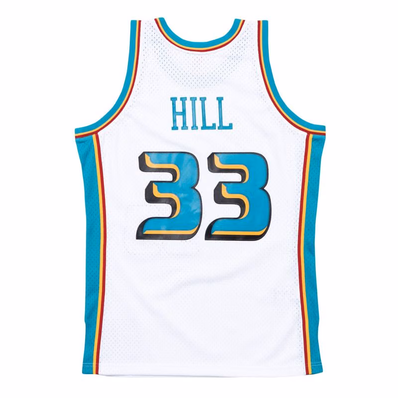 Grant Hill #33 Detroit Pistons 1998-99 Swingman NBA Jersey White view 2