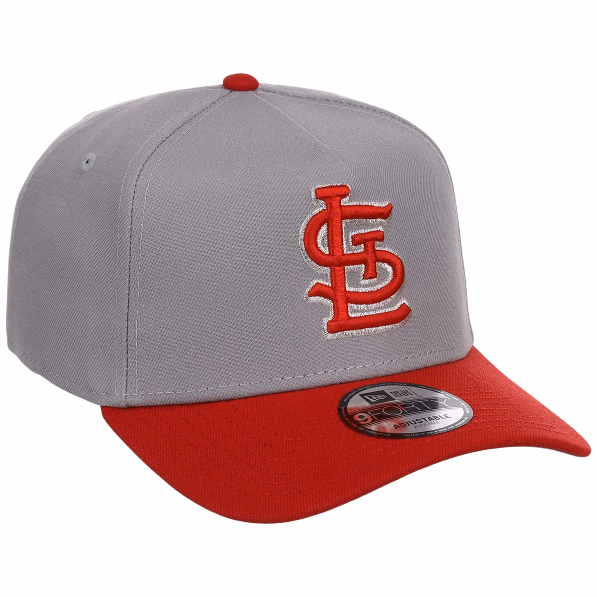 St. Louis Cardinals MLB Gray OTC FASHION CORE New Era 9FORTY A-Frame front view
