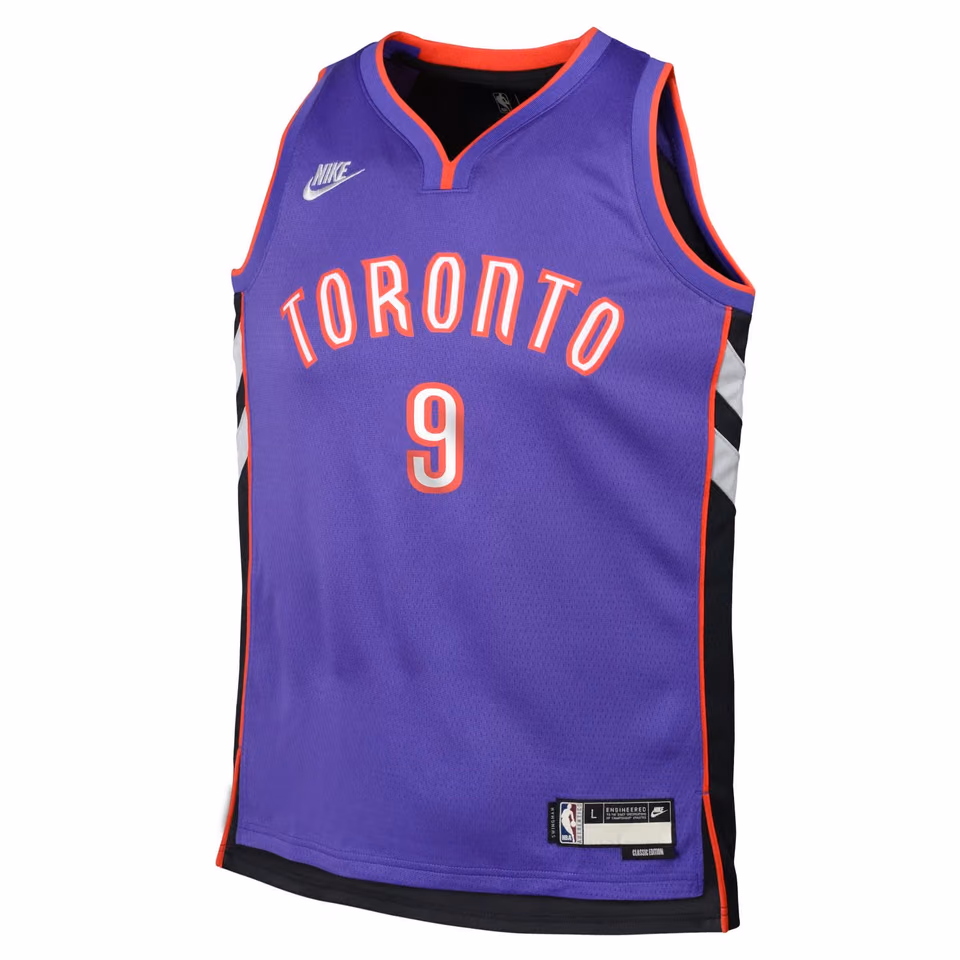 RJ Barrett #9 Toronto Raptors Hardwood Classics Nike Swingman NBA Jersey (YOUTH) view 2