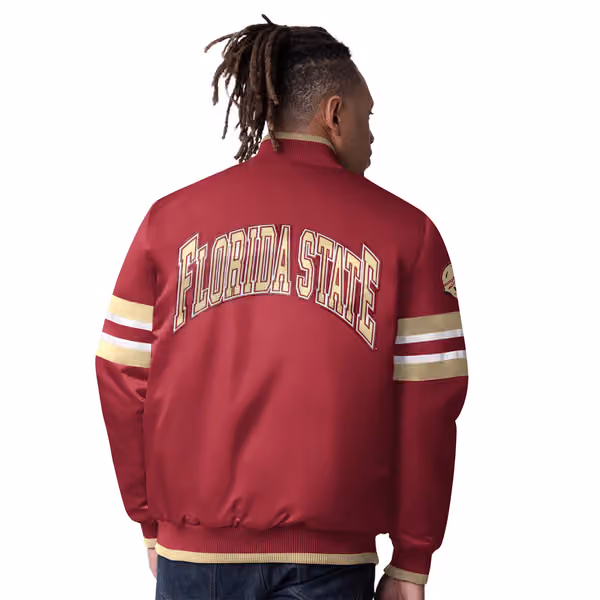 Florida State Seminoles Starter Scout Varsity NCAA Jacket Red view 2