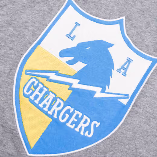 Los Angeles Chargers Mitchell & Ness Color Blocked NFL Throwback T-Shirt view 2