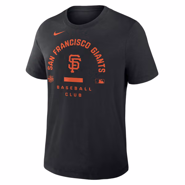 San Francisco Giants Early Work 2026 MLB Authentic Tri-Blend T-Shirt Black view 1