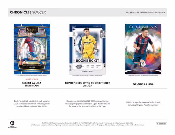 2021/22 Panini Chronicles Soccer Multi Cello Pack view 5