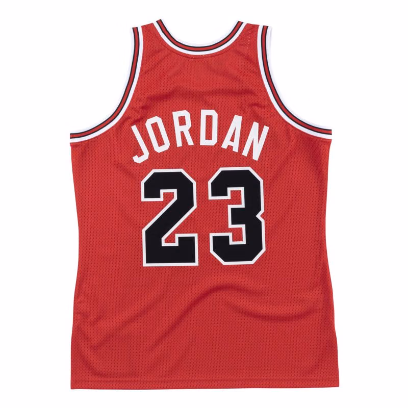 Michael Jordan #23 Chicago Bulls 1984-85 Authentic NBA Jersey Red view 2