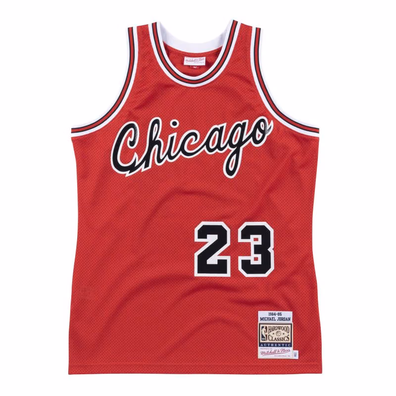 Michael Jordan #23 Chicago Bulls 1984-85 Authentic NBA Jersey Red view 1