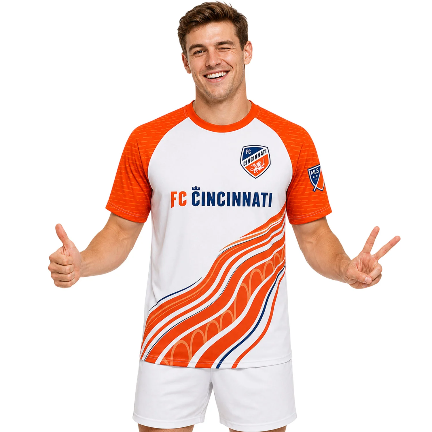 FC Cincinnati Orange White Jersey Custom – Dynamic Design