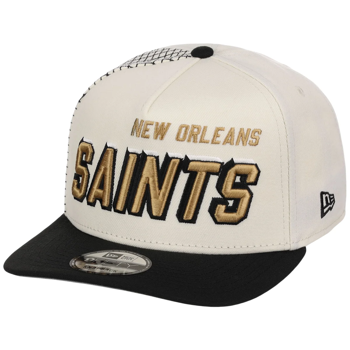 New Orleans Saints NFL Gridlock New Era 9FIFTY A-Frame detail view