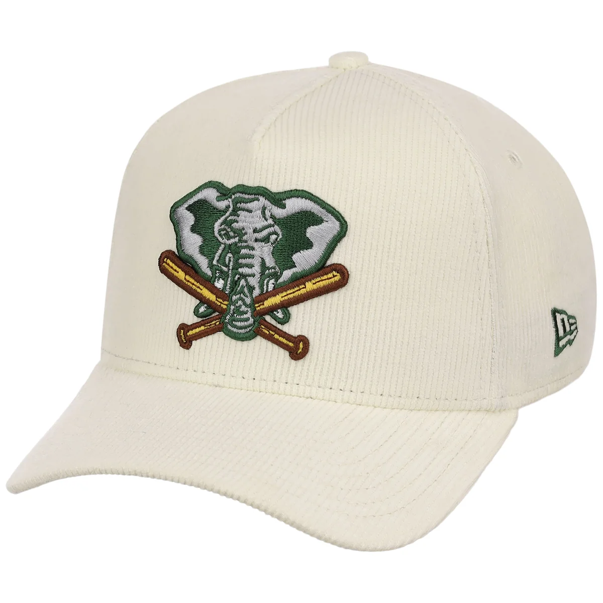 Oakland Athletics MLB Chrome Cord FASHION CORE New Era 9FORTY A-Frame detail view
