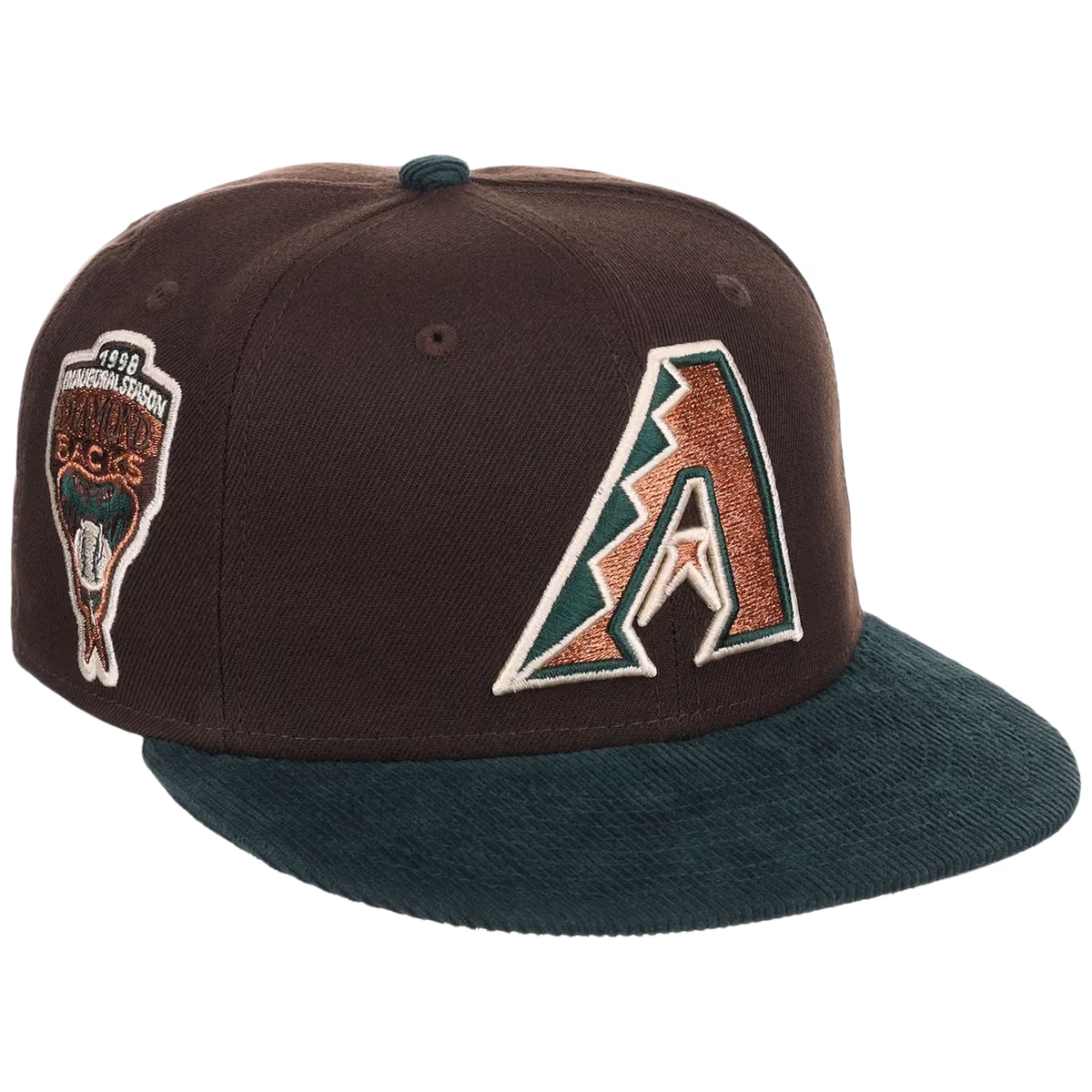 Arizona Diamondbacks Infusion New Era 59FIFTY - Forest Ember (Dark Brown/Dark Green) front view