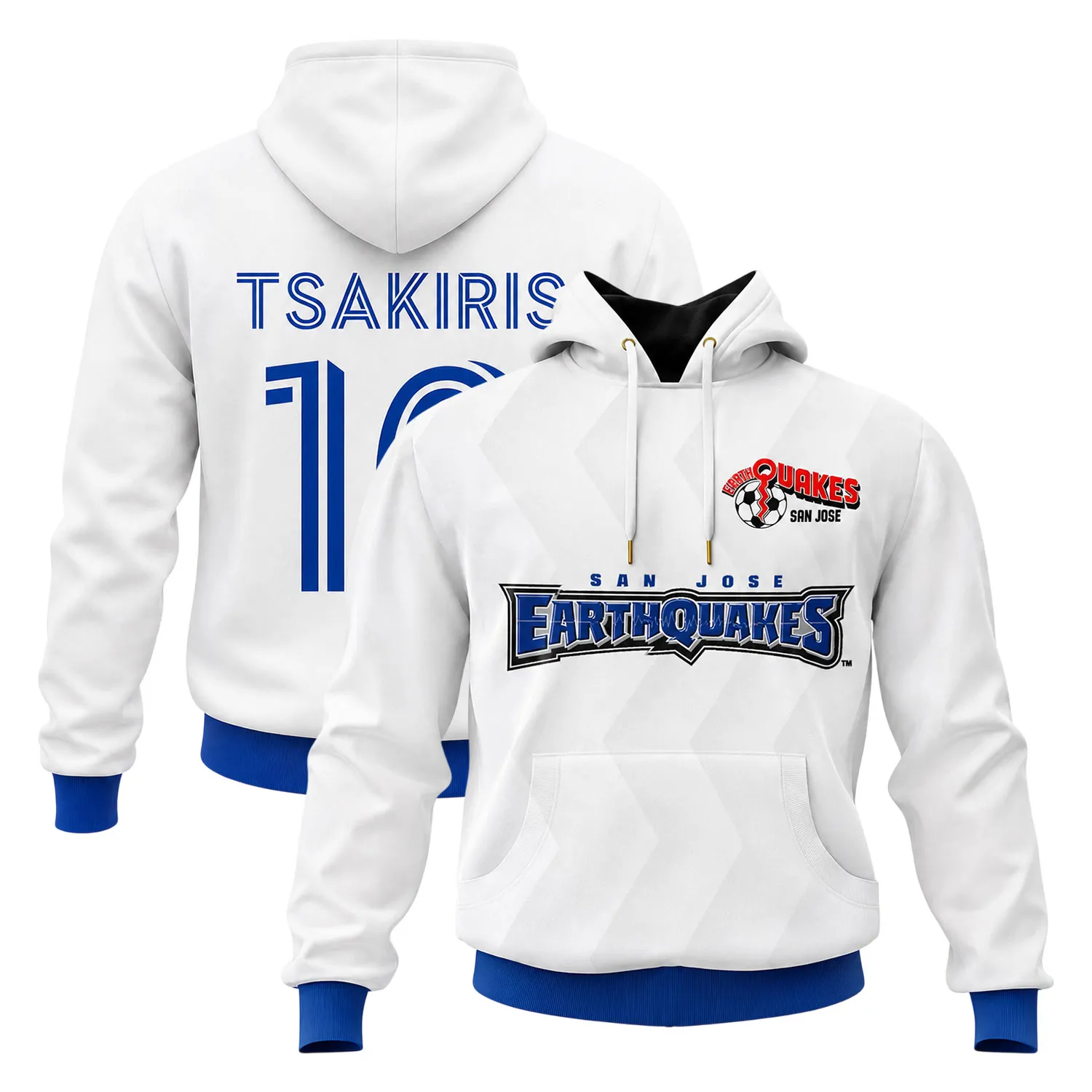 Niko Tsakiris Quakes Hoodie Bold Fan Gear