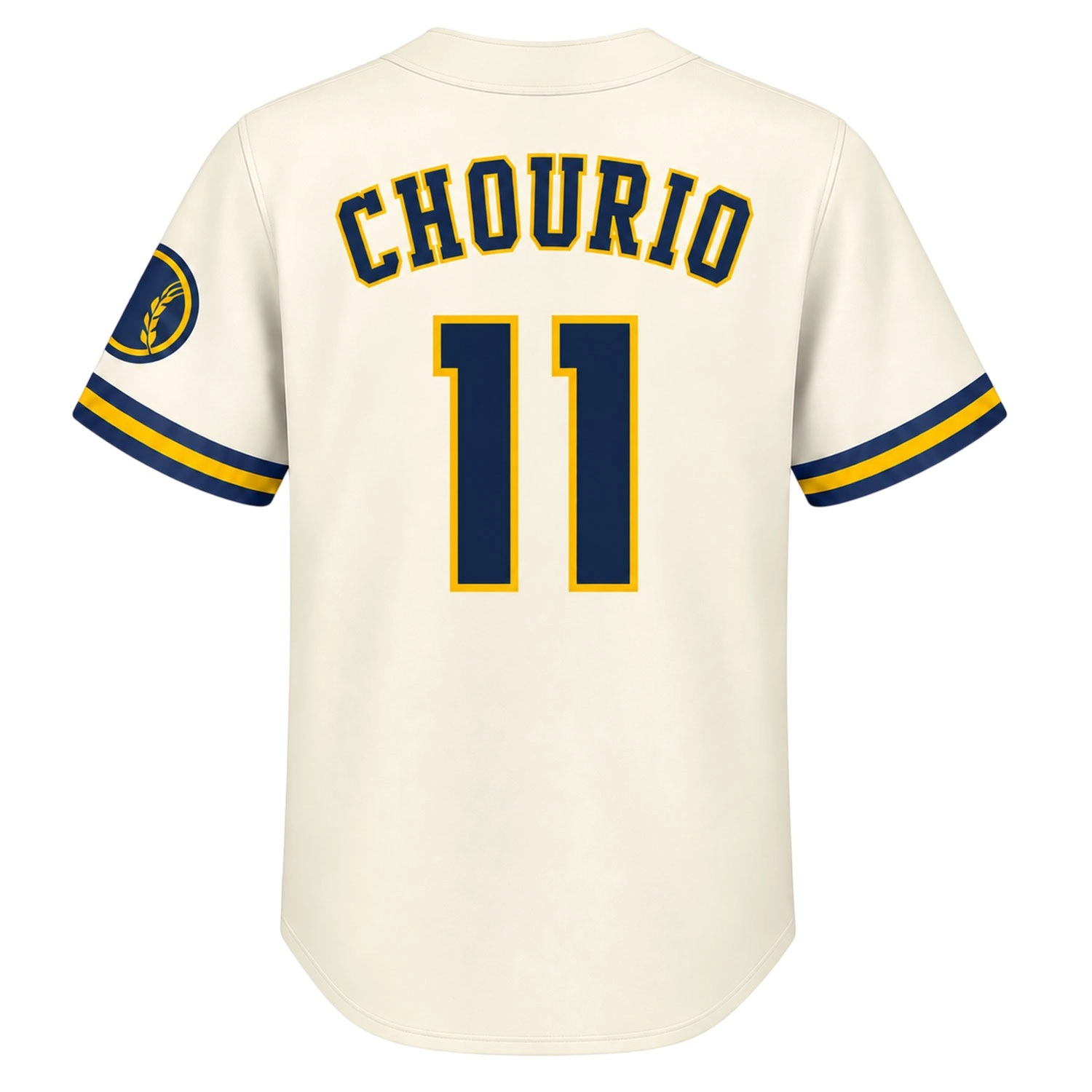 Jackson Chourio Brewers Cream Jersey Vibrant Home Style