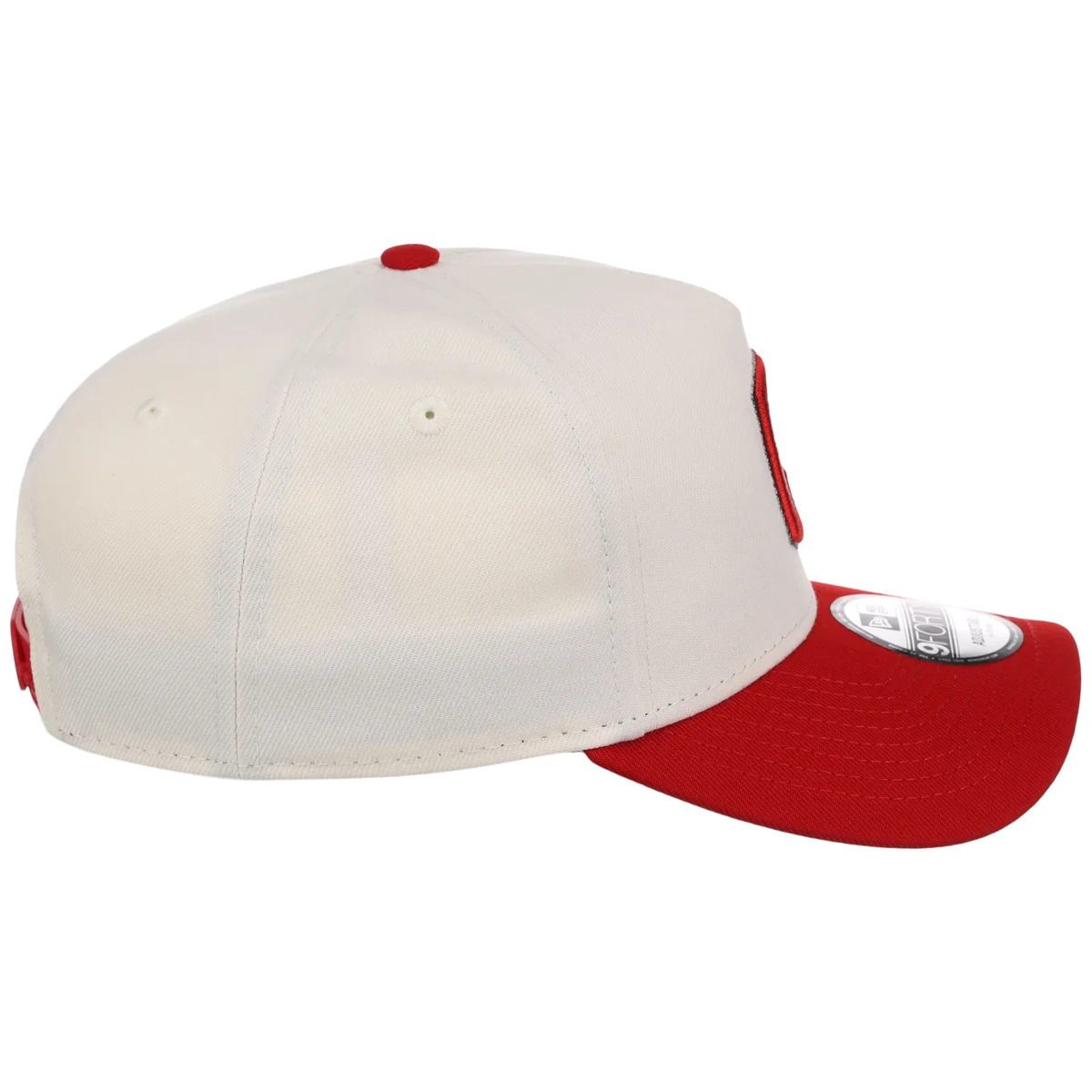 Cleveland Guardians MLB Chrome x Red FASHION CORE New Era 9FORTY A-Frame detail view