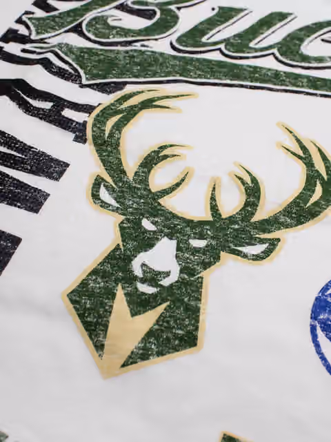 Milwaukee Bucks Division Oversized NBA T-Shirt White view 3