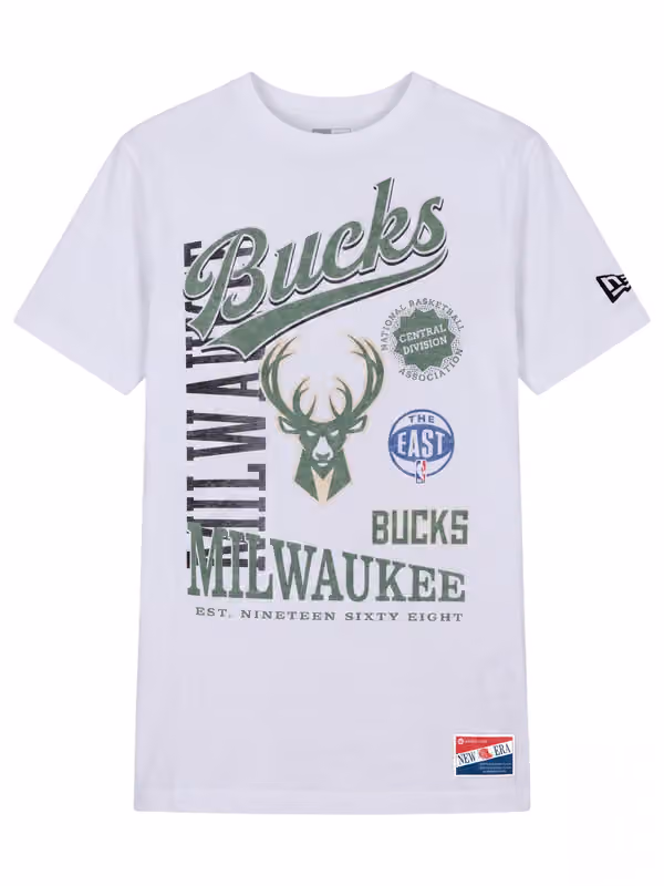 Milwaukee Bucks Division Oversized NBA T-Shirt White view 1