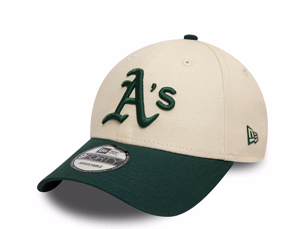 New Era Oakland Athletics Colour Block Two Tone 9Forty Strapback Hat front