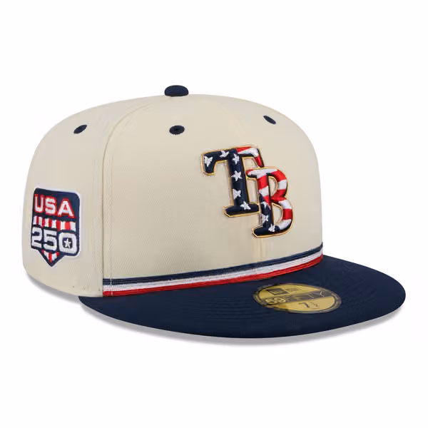 Tampa Bay Rays 2026 4th of July USA 250 59FIFTY Fitted MLB Cap product photo