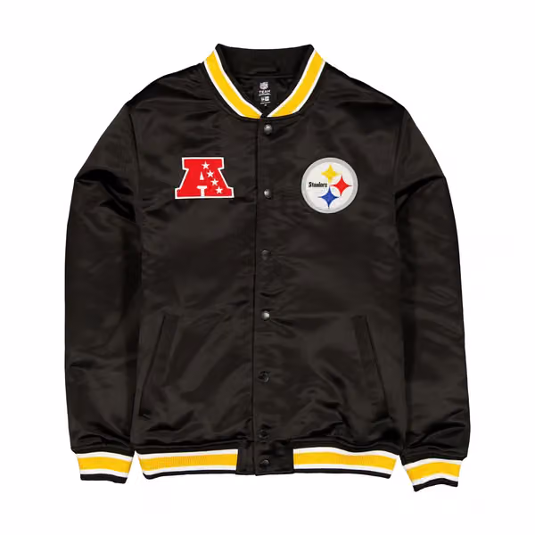 Pittsburgh Steelers Sport Classics Satin NFL Jacket Black view 1