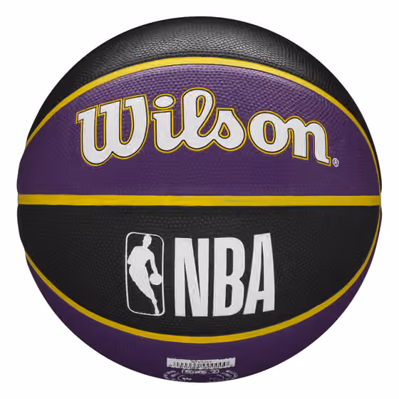 Los Angeles Lakers Team Tribute Wilson NBA Basketball (Size 7) view 2