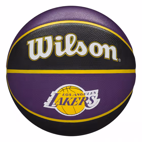 Los Angeles Lakers Team Tribute Wilson NBA Basketball (Size 7) view 1