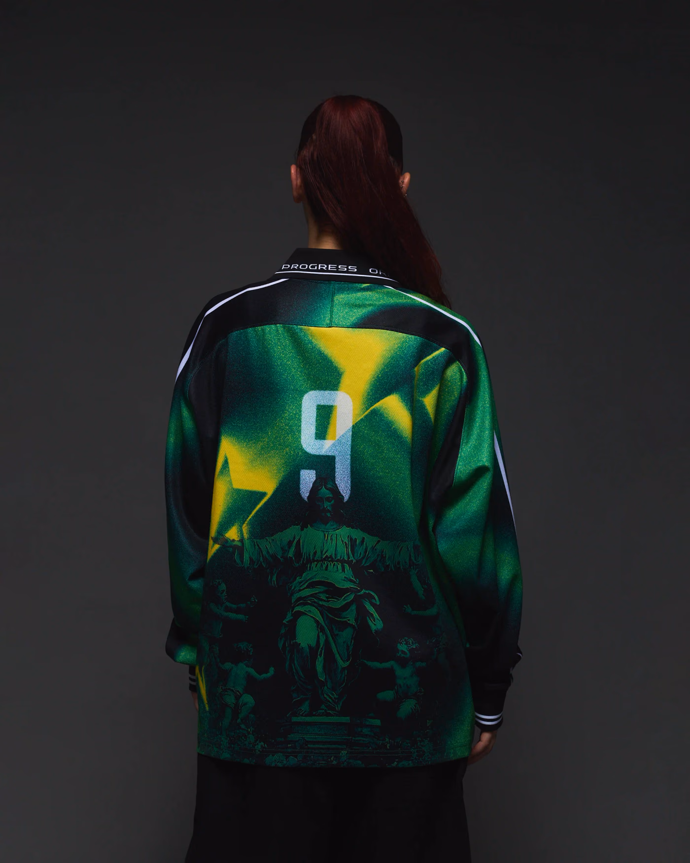 Jersevo Custom Personalized Brazil Longsleeve Polo back view
