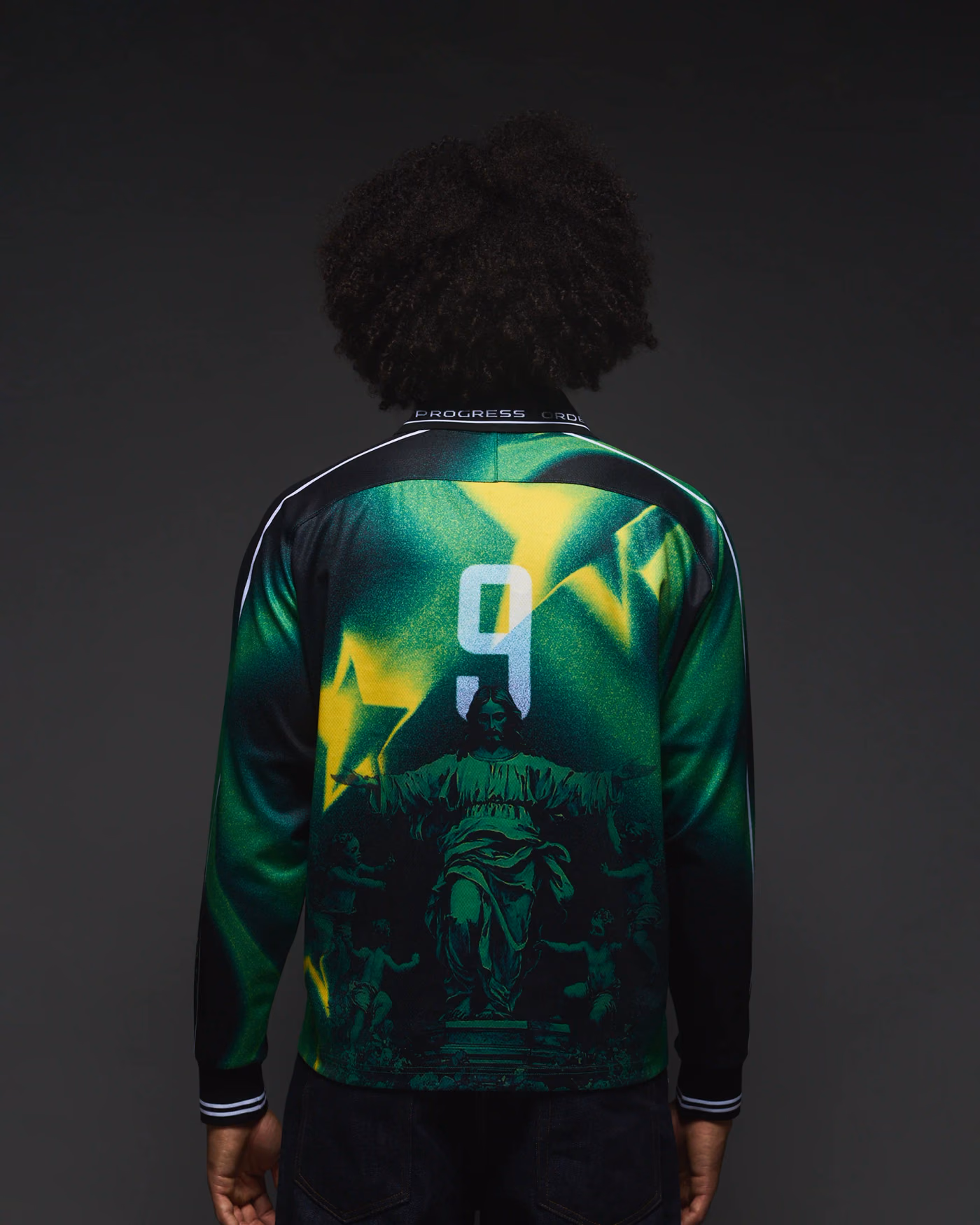 Jersevo Custom Personalized Brazil Longsleeve Polo back view