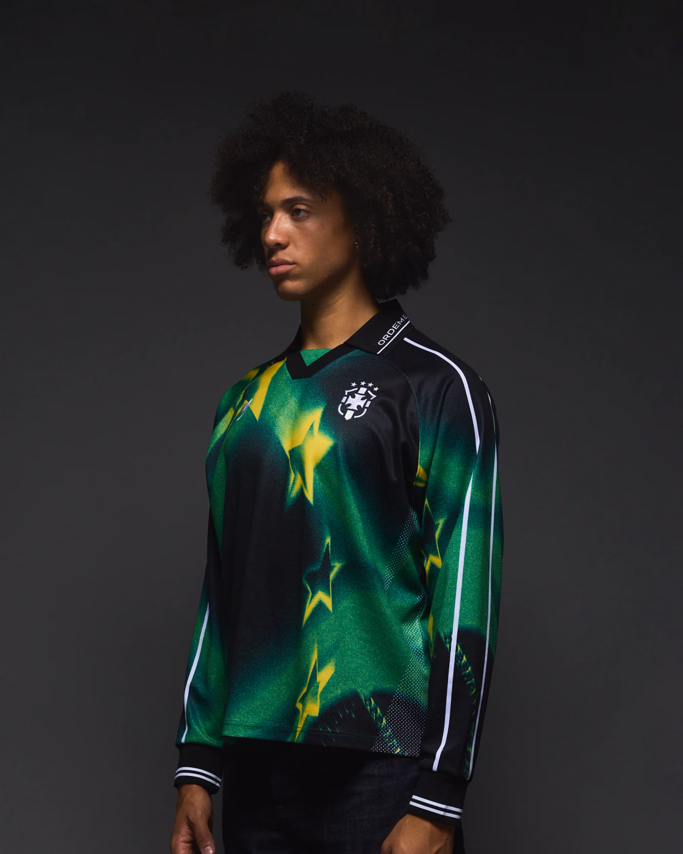 Jersevo Custom Personalized Brazil Longsleeve Polo detail view 4