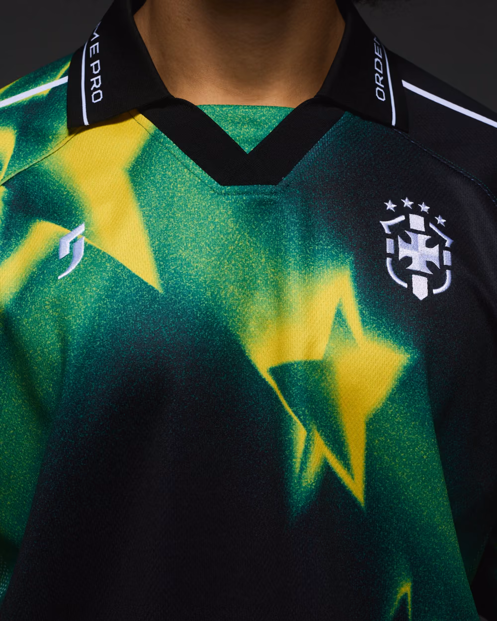 Jersevo Custom Personalized Brazil Longsleeve Polo crest detail