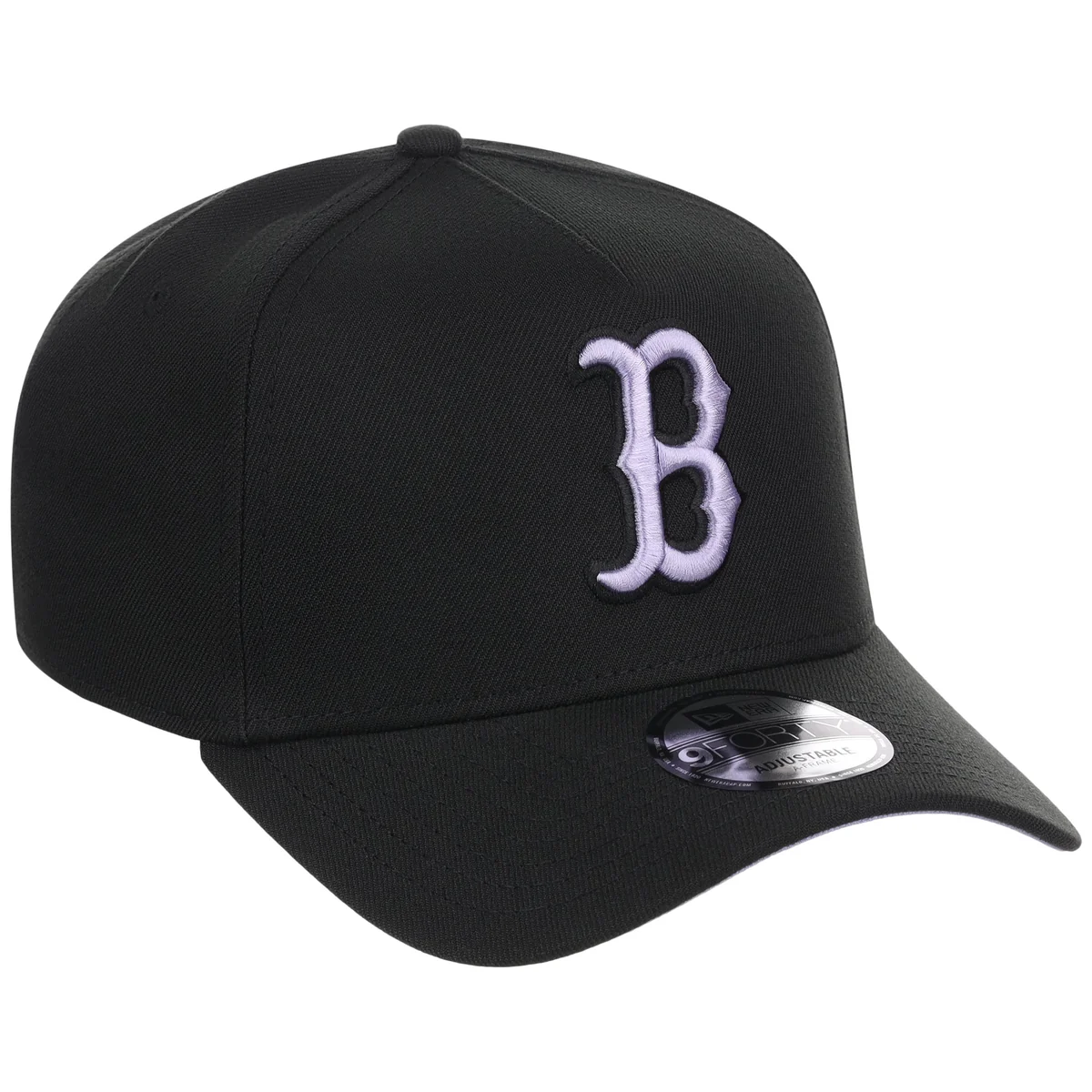 Boston Red Sox MLB Black x Lavender FASHION CORE New Era 9FORTY A-Frame front view