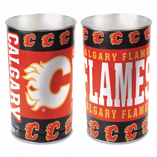 Calgary Flames WinCraft Metal NHL Wastebasket view 1