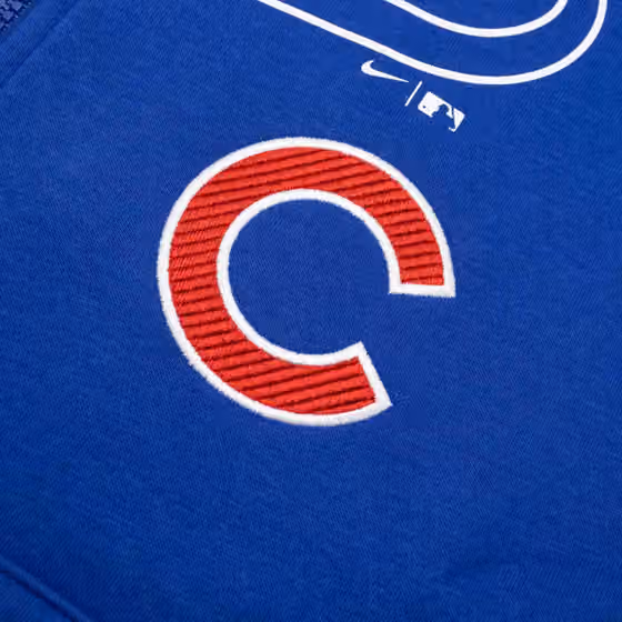 Chicago Cubs Knockout Script MLB Full-Zip Hoodie Blue view 3