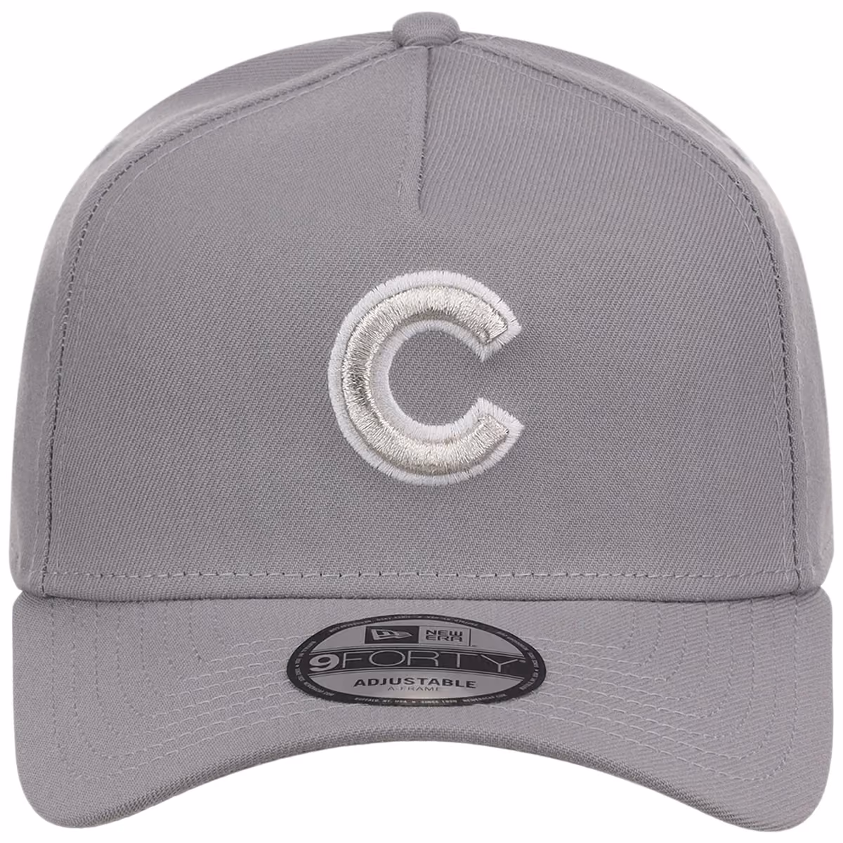 Chicago Cubs MLB Gray x White FASHION CORE New Era 9FORTY A-Frame detail view
