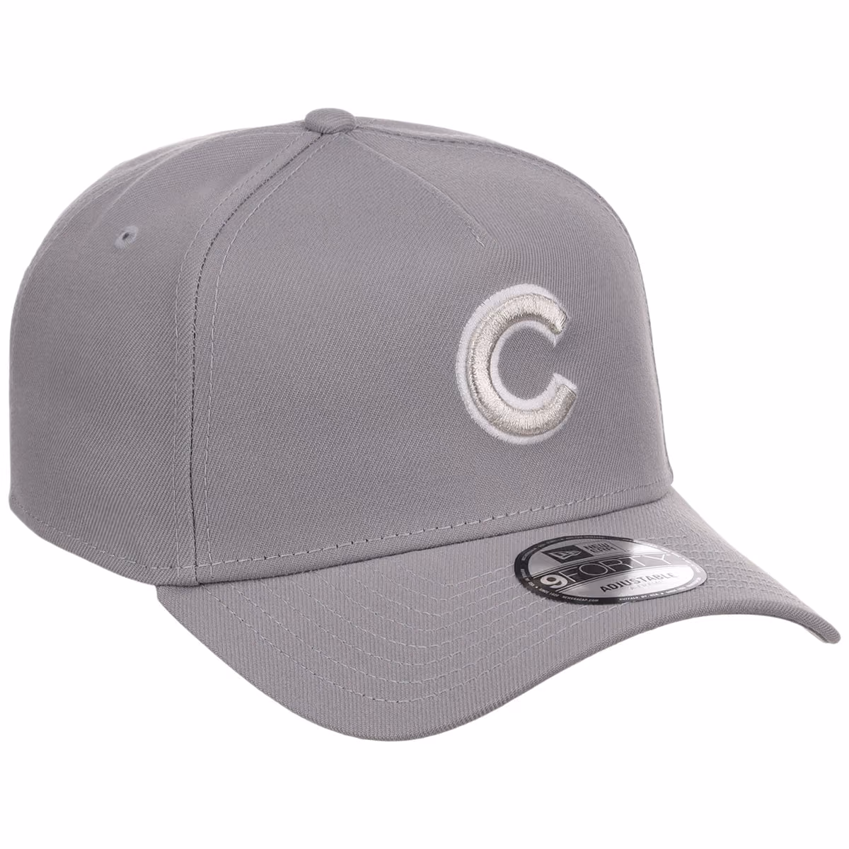 Chicago Cubs MLB Gray x White FASHION CORE New Era 9FORTY A-Frame front view