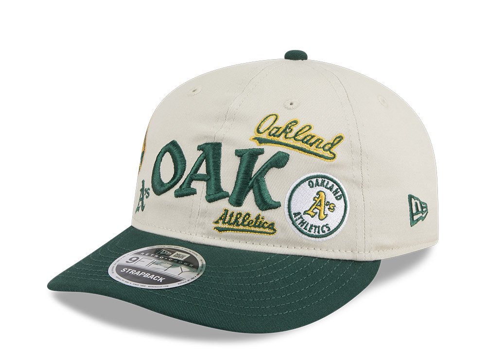 New Era Oakland Athletics Scatter Edition 9Fifty Retro Crown Snapback Hat front