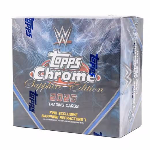 2025 Topps Chrome Sapphire WWE Wrestling Hobby Box view 1