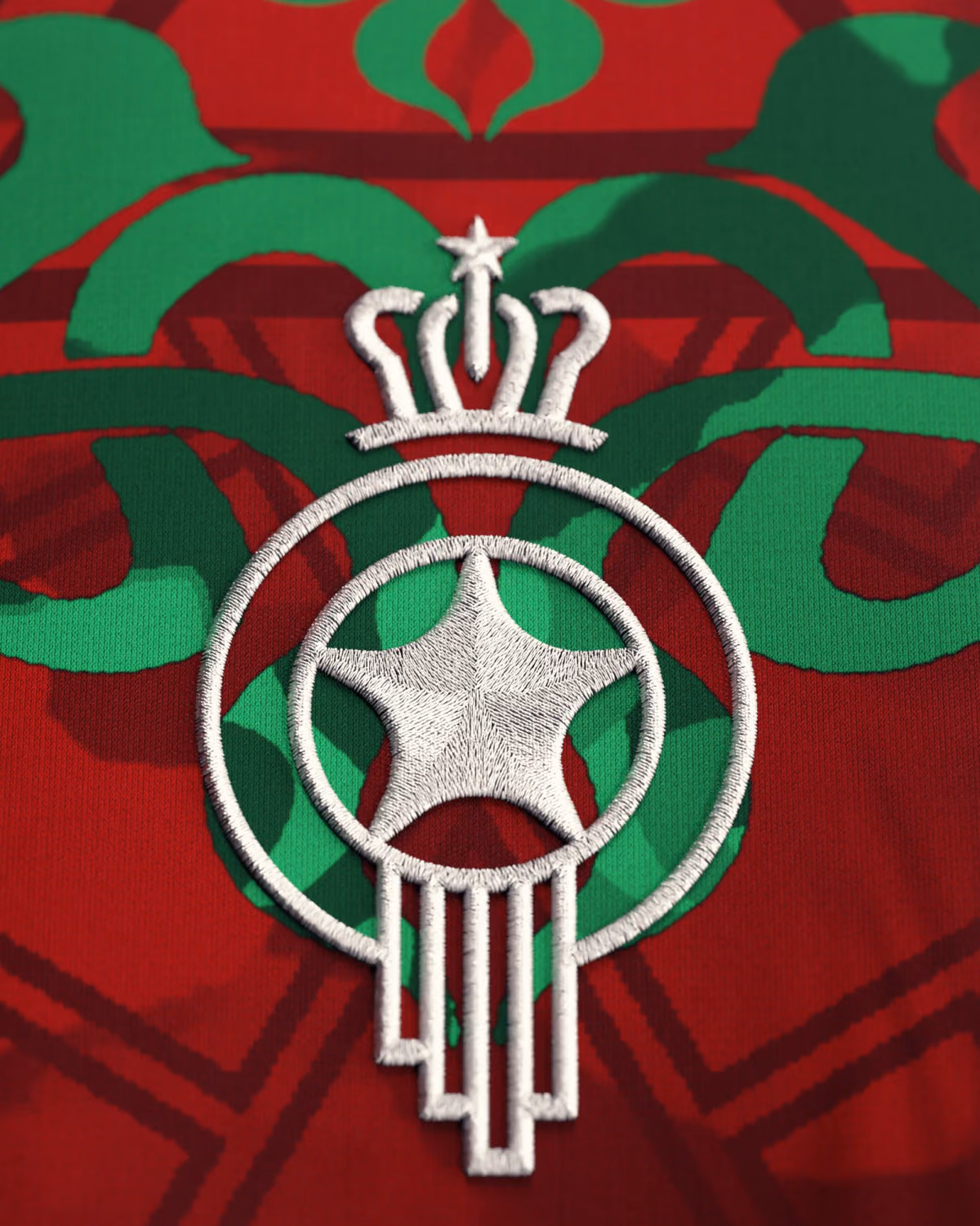 Jersevo Custom Personalized Morocco Heritage Jersey (2026WC Edition) crest detail