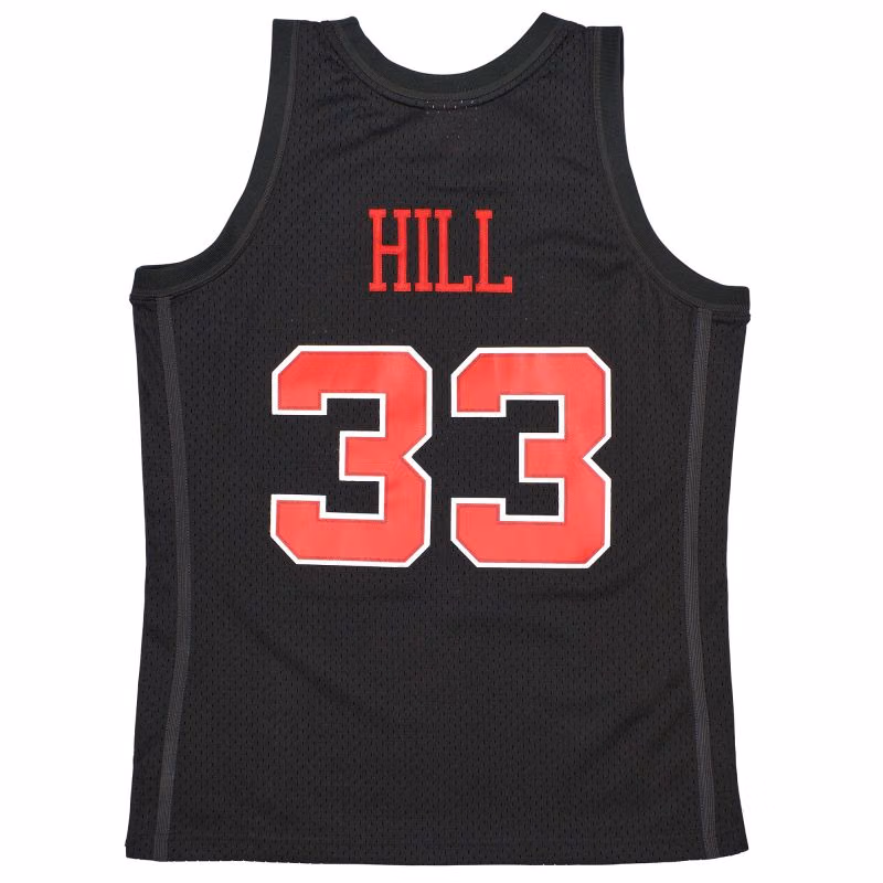 Grant Hill #33 Detroit Pistons Black Mitchell & Ness Swingman NBA Jersey view 2