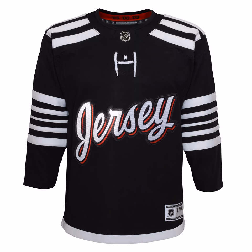 New Jersey Devils Premier Youth NHL Jersey Alternate Black (KIDS) view 1