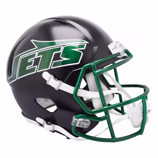 New York Jets Replica On Field Alternate NFL Speed Full Size Helmet Black view 1