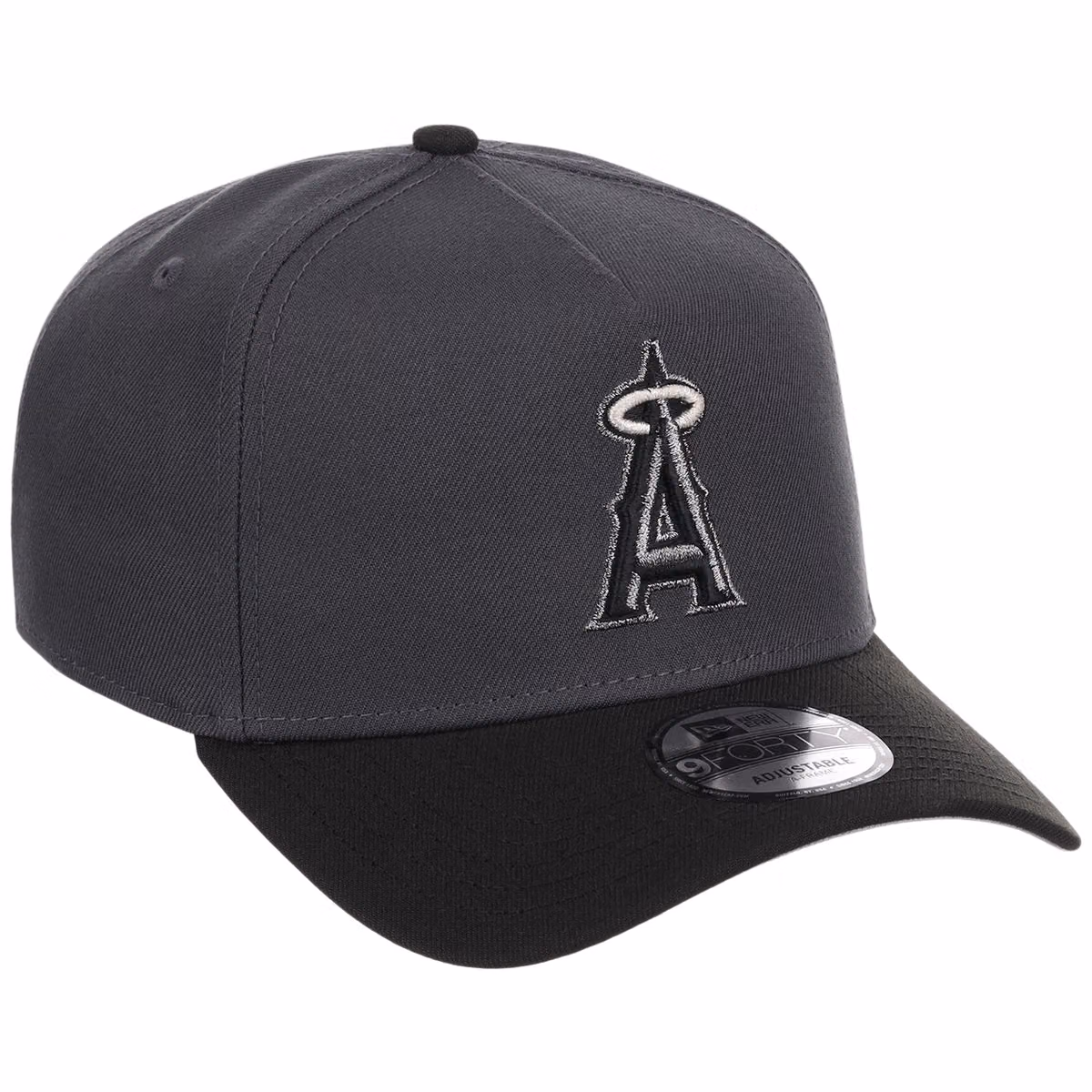 Anaheim Angels MLB Graphite x Black FASHION CORE New Era 9FORTY A-Frame front view