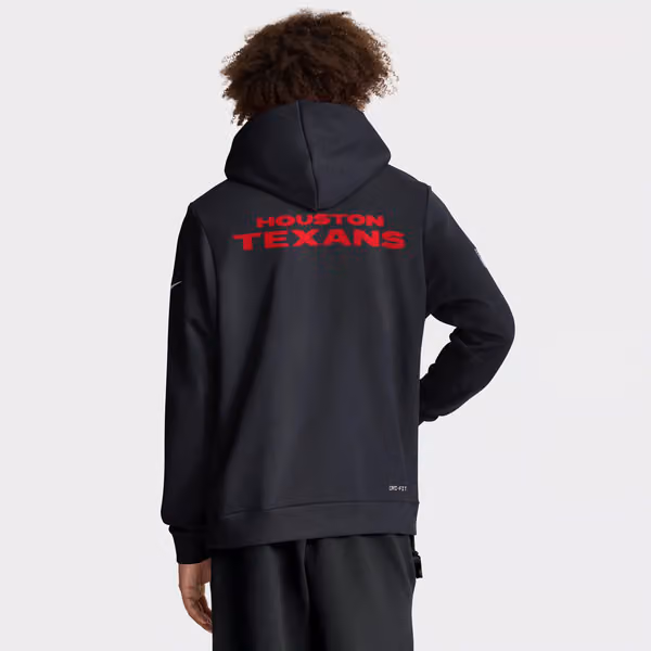 Houston Texans 2025 NFL Sideline Nike Standard Issue Hoodie Navy view 3